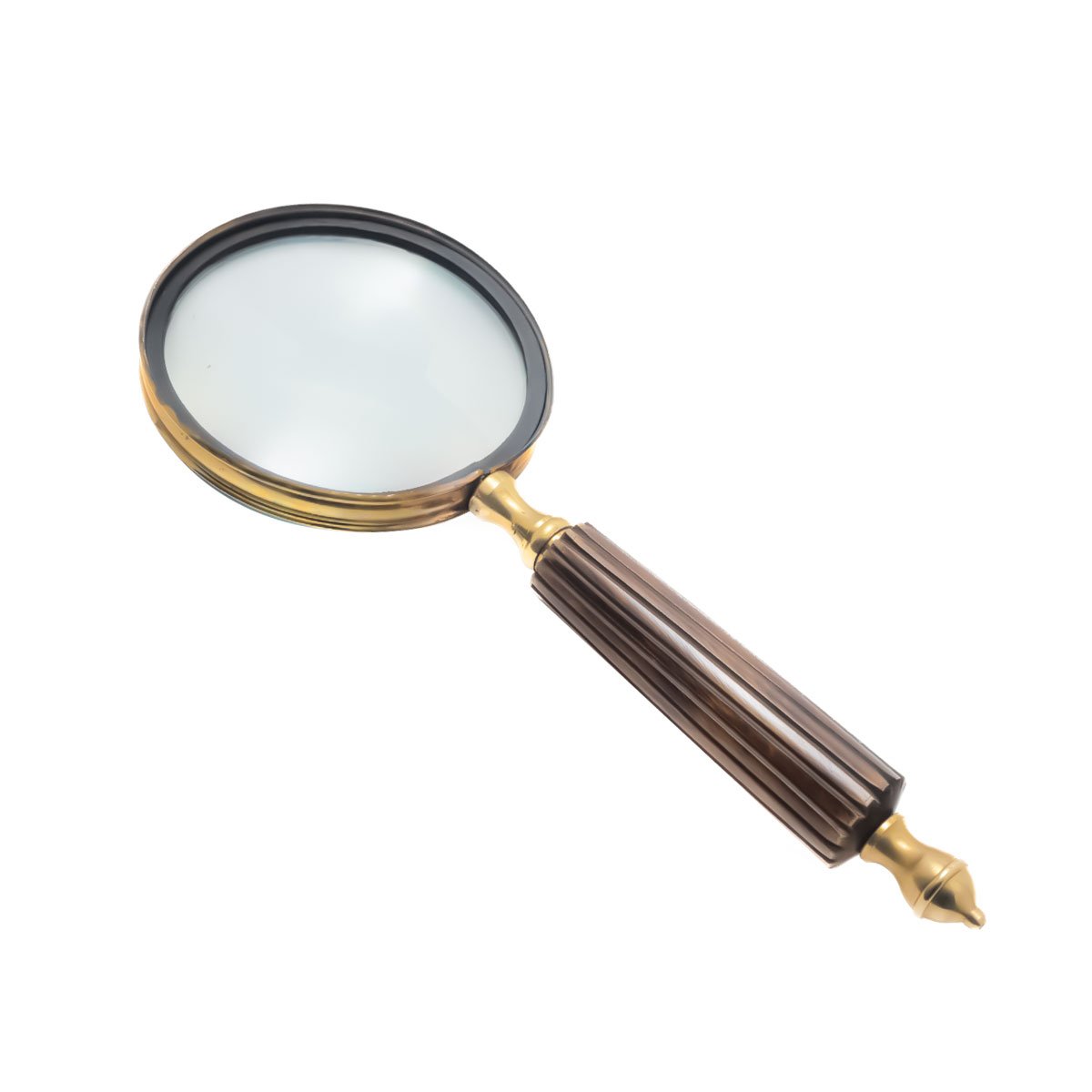 Ribbed Dark Wood Handle Magnifying Glass – CDNY