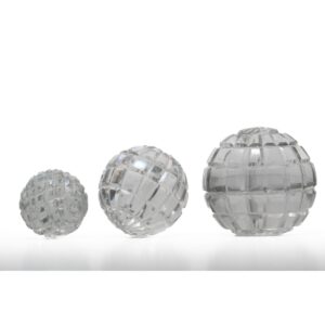 CDNY Square Cut Clear Faceted Crystal Ball