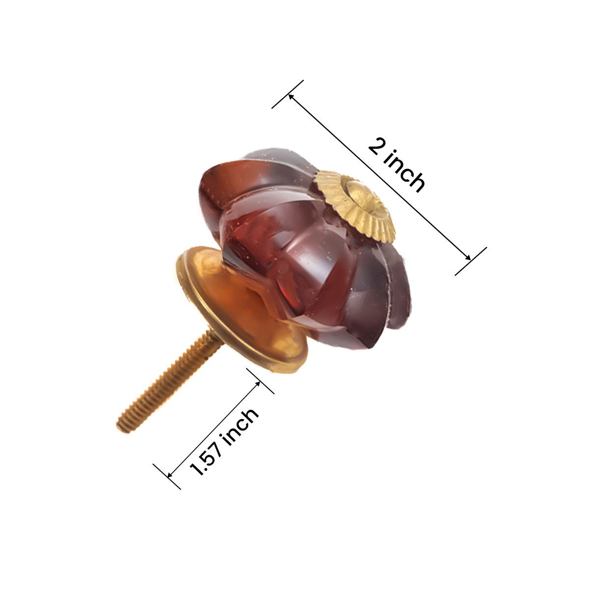 CDNY Faceted Glass Knobs (Set of 6) - Available in 7 Colors - Image 2