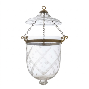 Replacement Glass Globe for 9-Inch Star Feather Lantern – Elegantly Etched Glass Jar