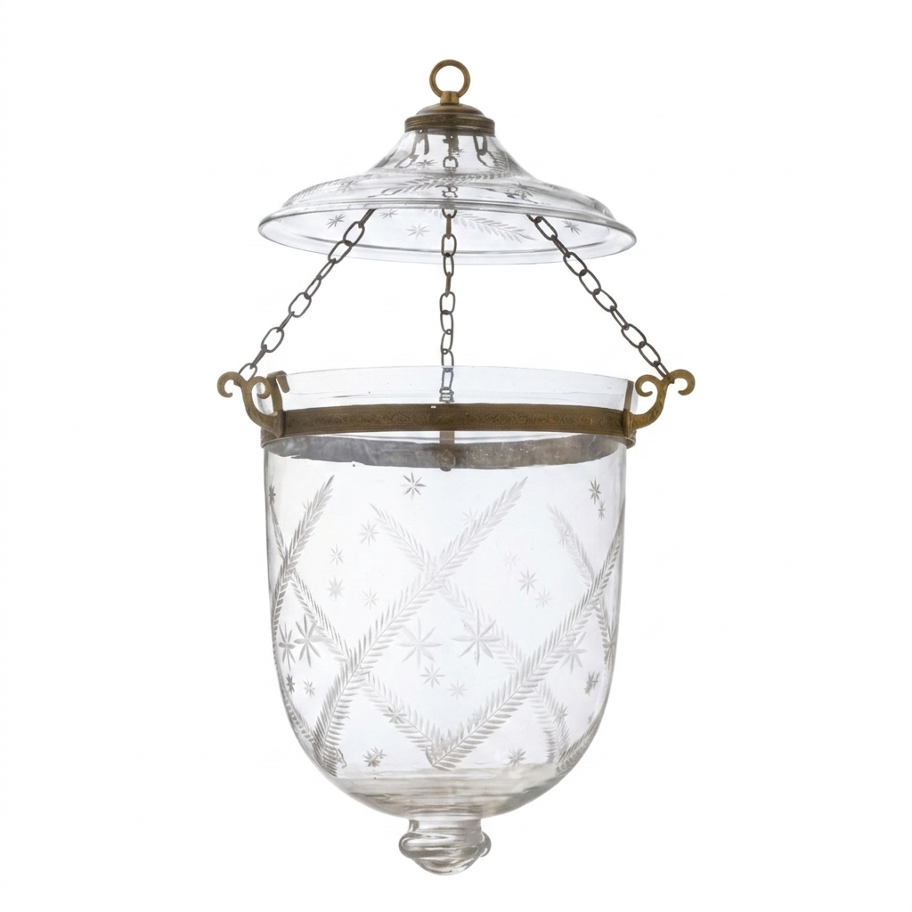 Replacement Glass Globe for 9-Inch Star Feather Lantern – Elegantly Etched Glass Jar